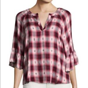 NWT BB Dakota Patterned Flannel Top